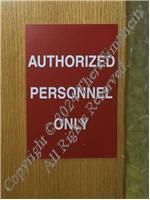 Authorized personnel